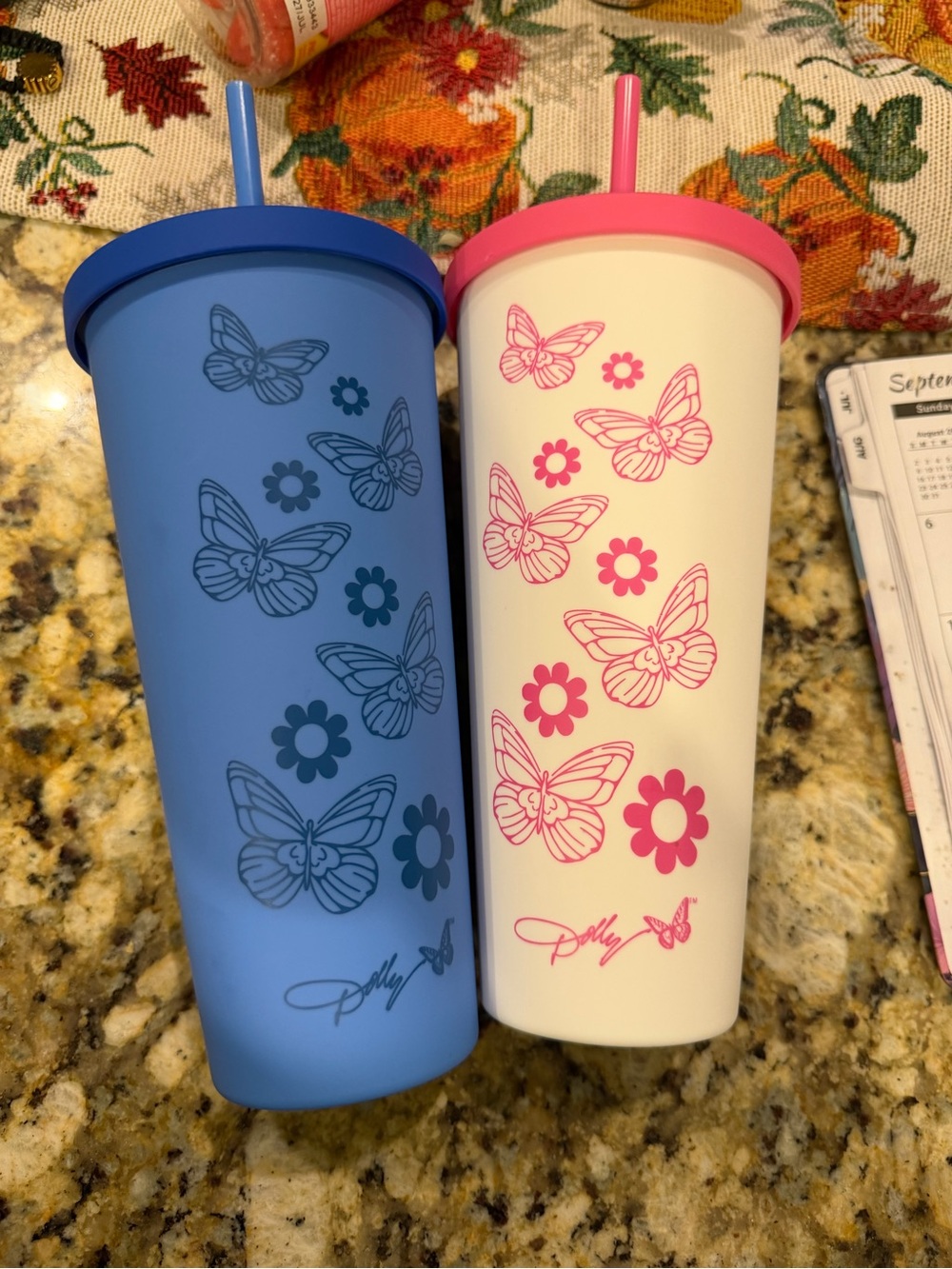 Pair of Dolly Partons 20 oz Tumblers With Straw